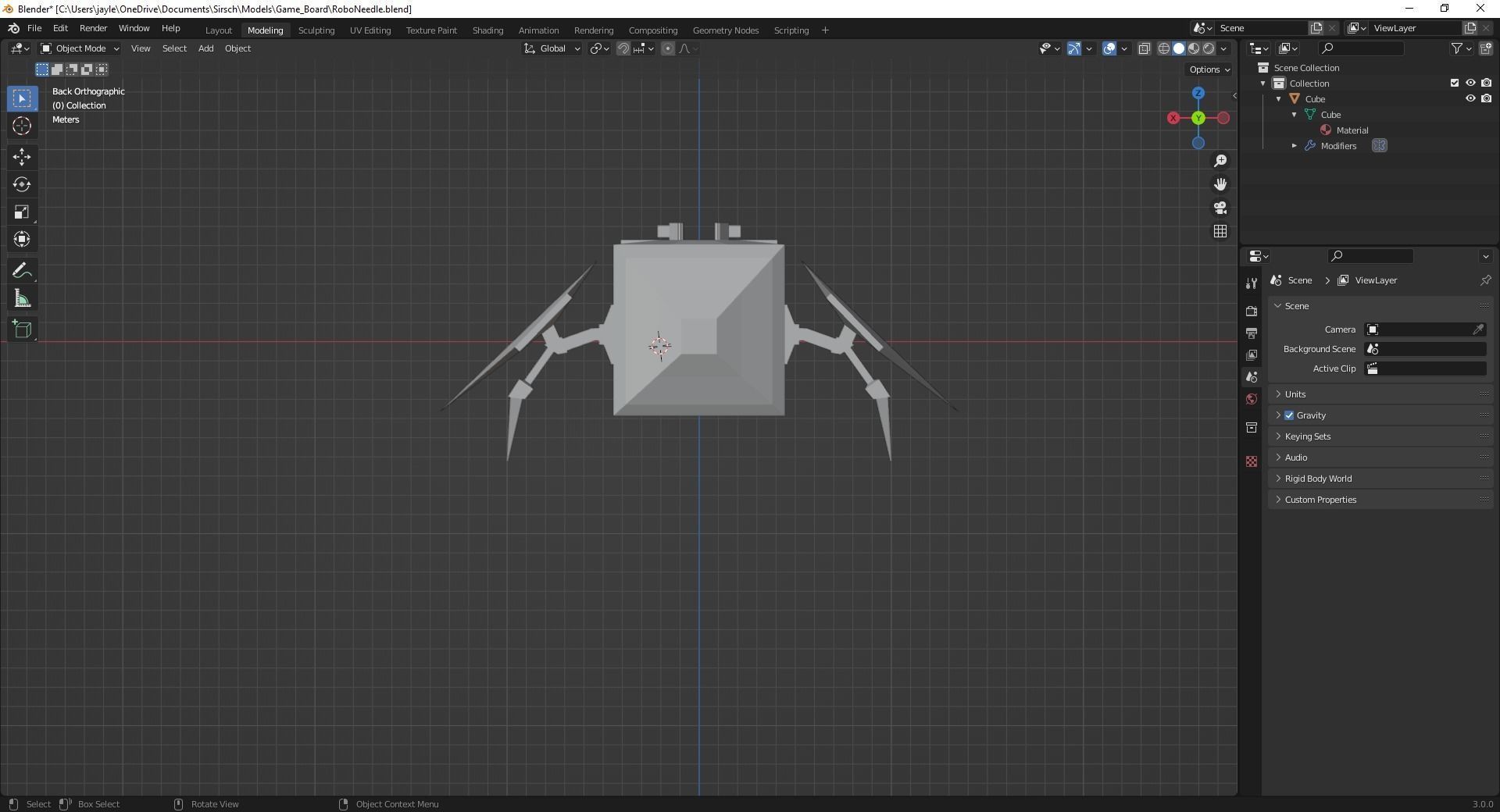 NeedleNoseBot spaceship 3D model_4
