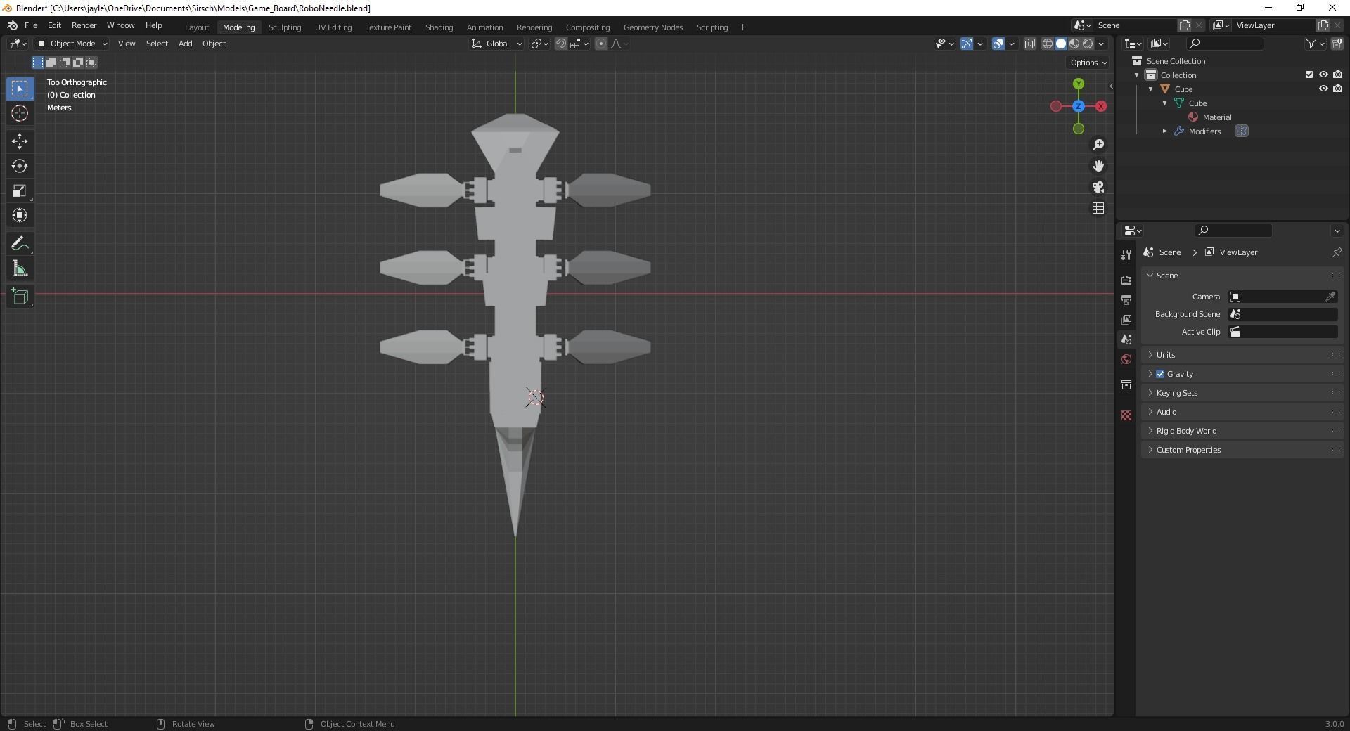 NeedleNoseBot spaceship 3D model_3