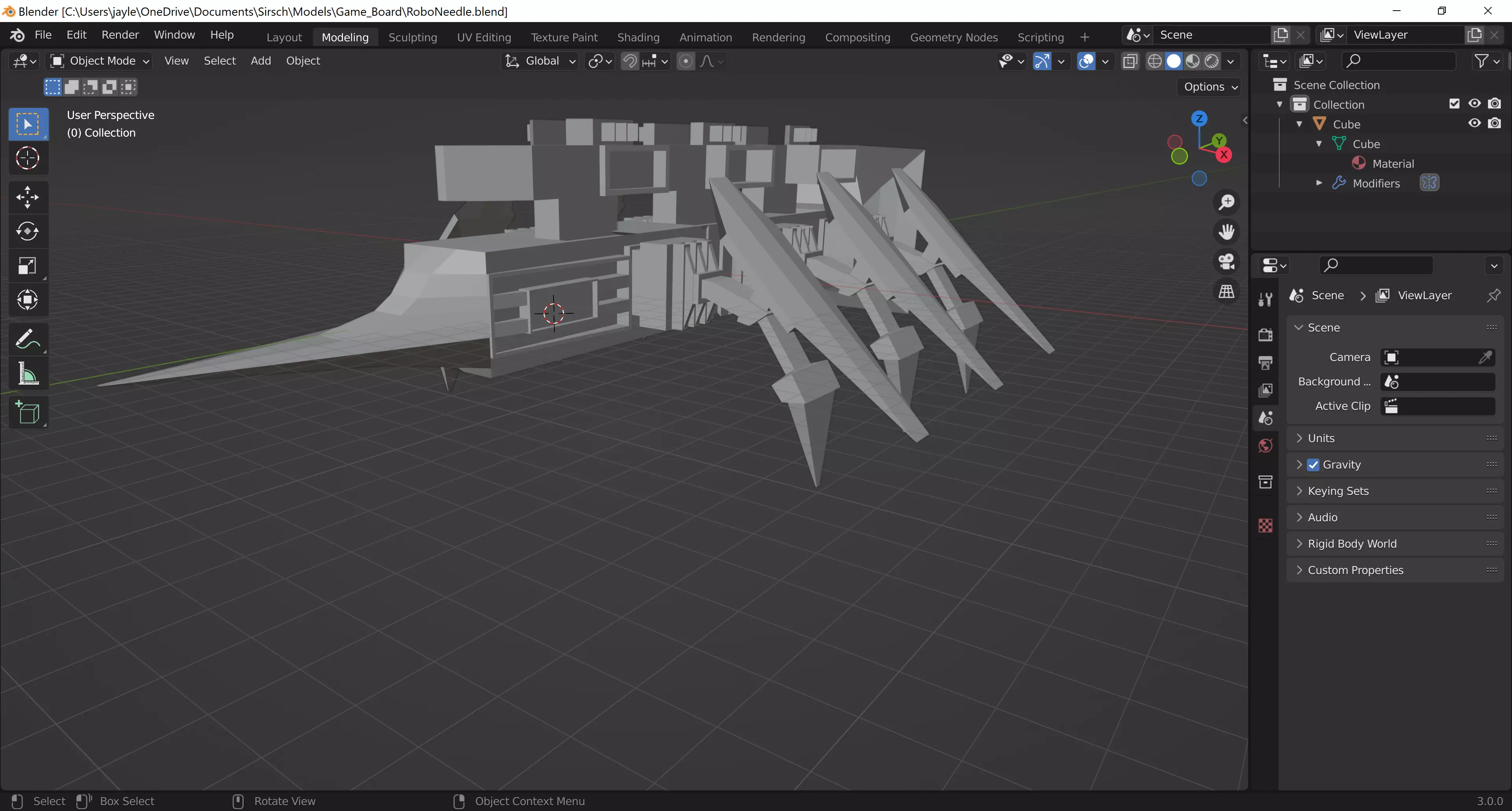 NeedleNoseBot spaceship 3D model_0