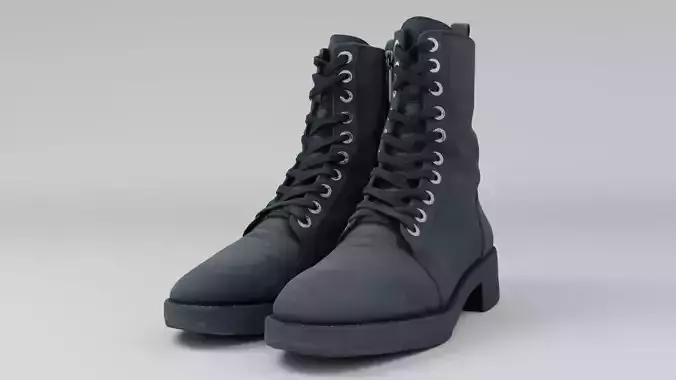 Pair of leather boots womans footwear shoes autumn spring season