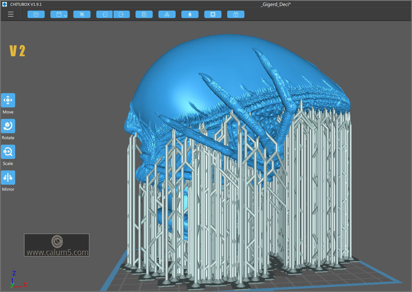 2 Giger style Alien Models 3D print model_5