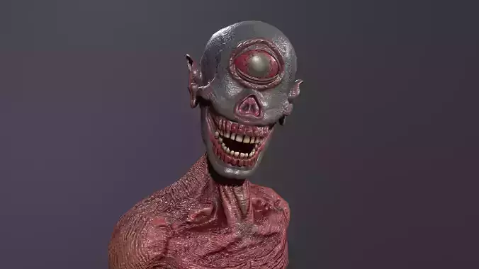 Ghoul zombie Low-poly 3D model