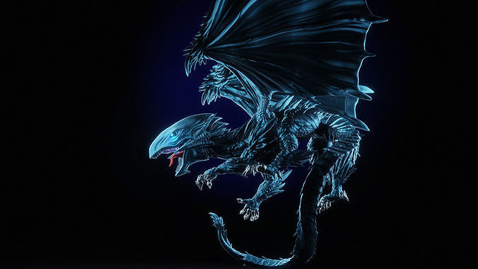 Blue Eyes White Dragon  3D print model
