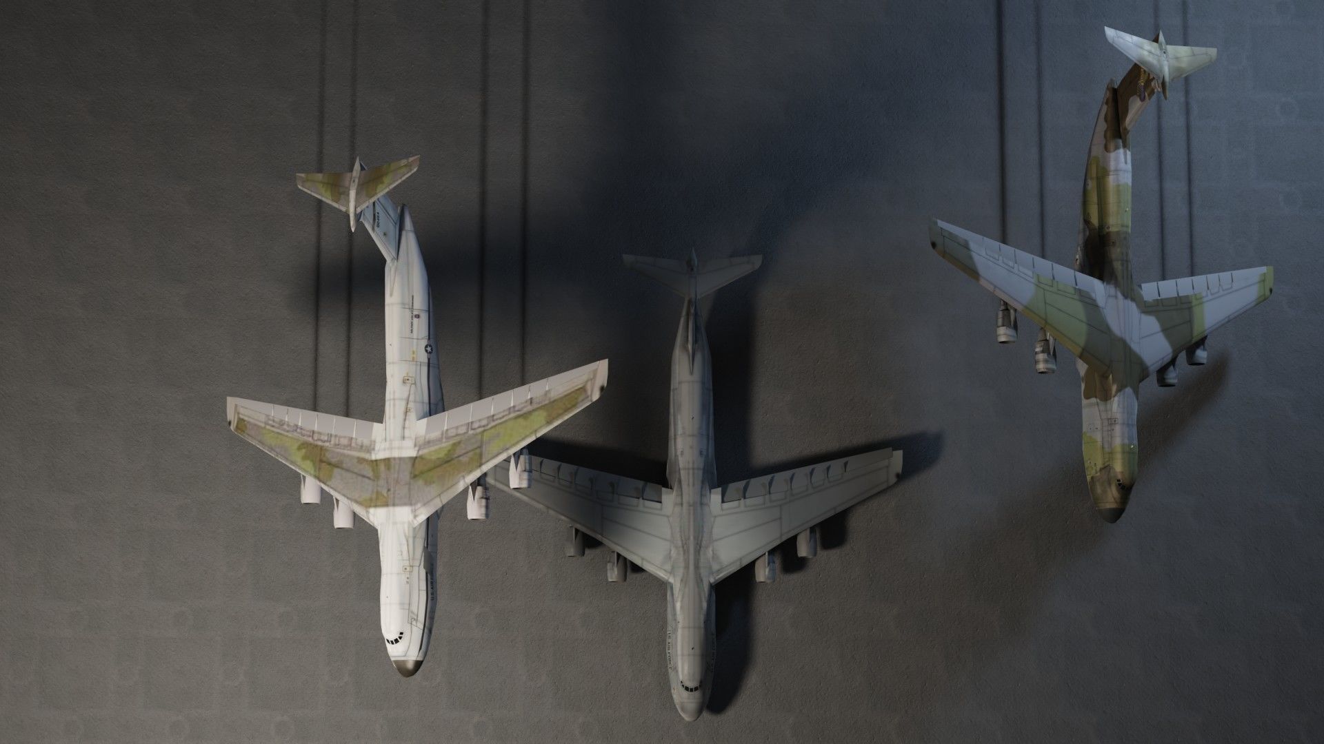 Lockheed C-5 Galaxy Low-poly 3D model_6