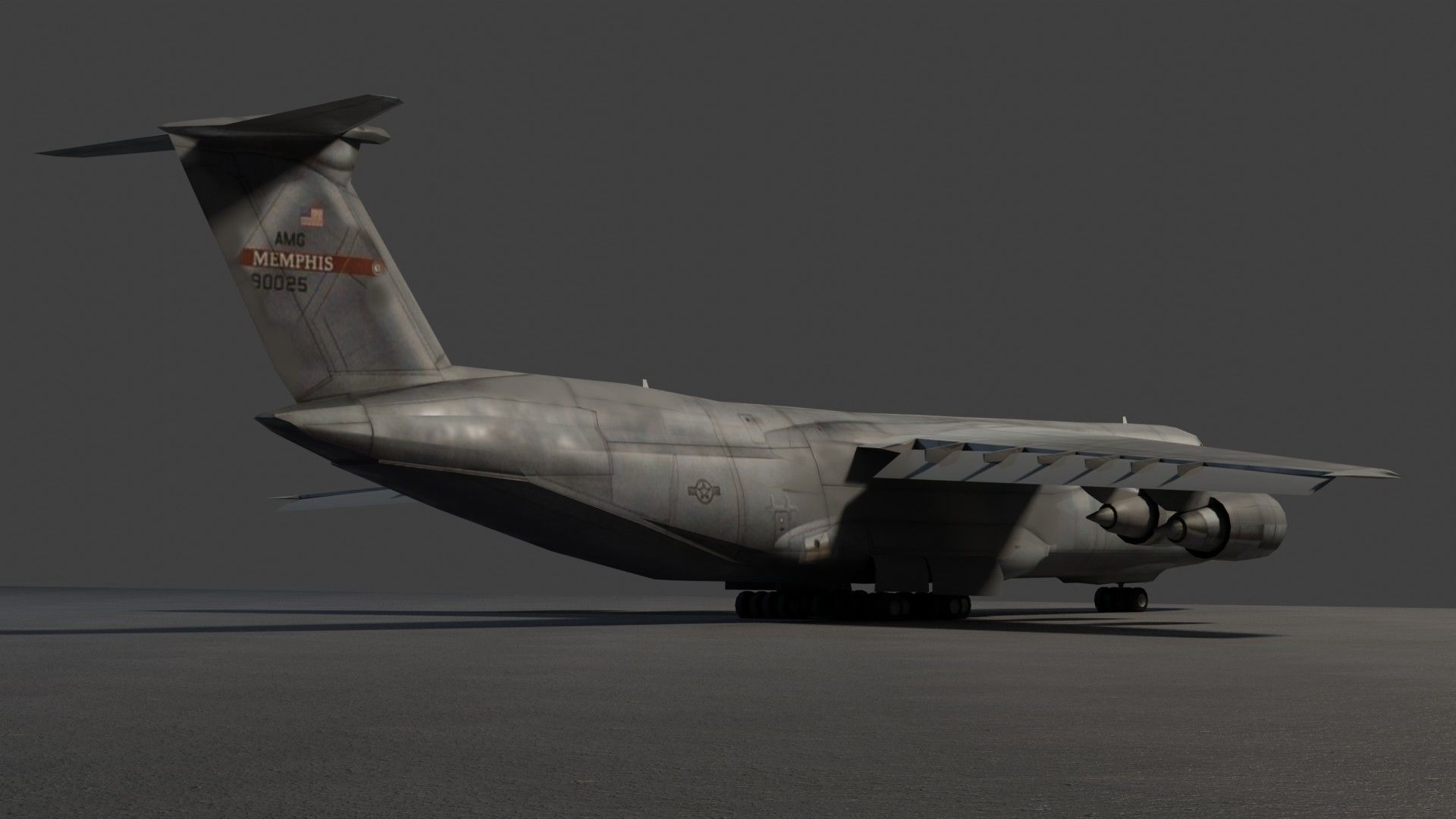 Lockheed C-5 Galaxy Low-poly 3D model_9