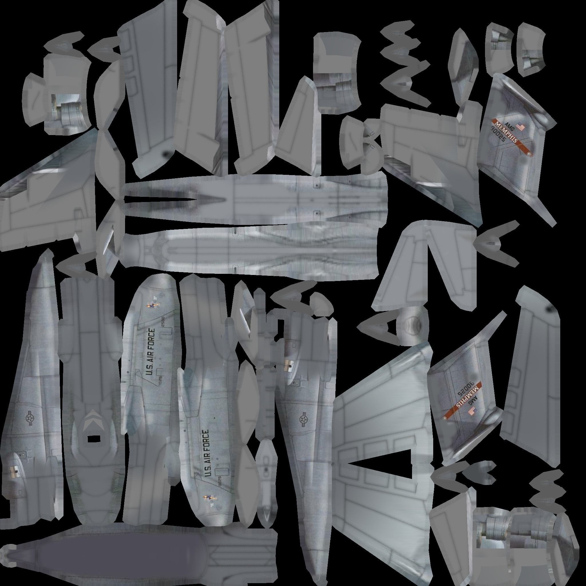 Lockheed C-5 Galaxy Low-poly 3D model_16