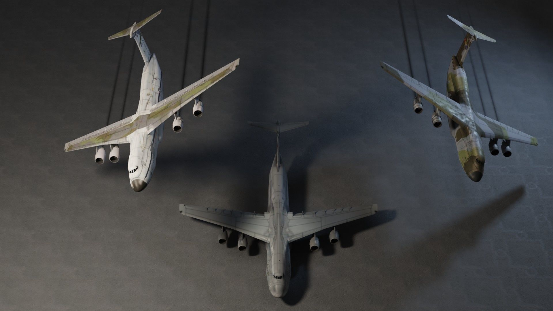 Lockheed C-5 Galaxy Low-poly 3D model_1