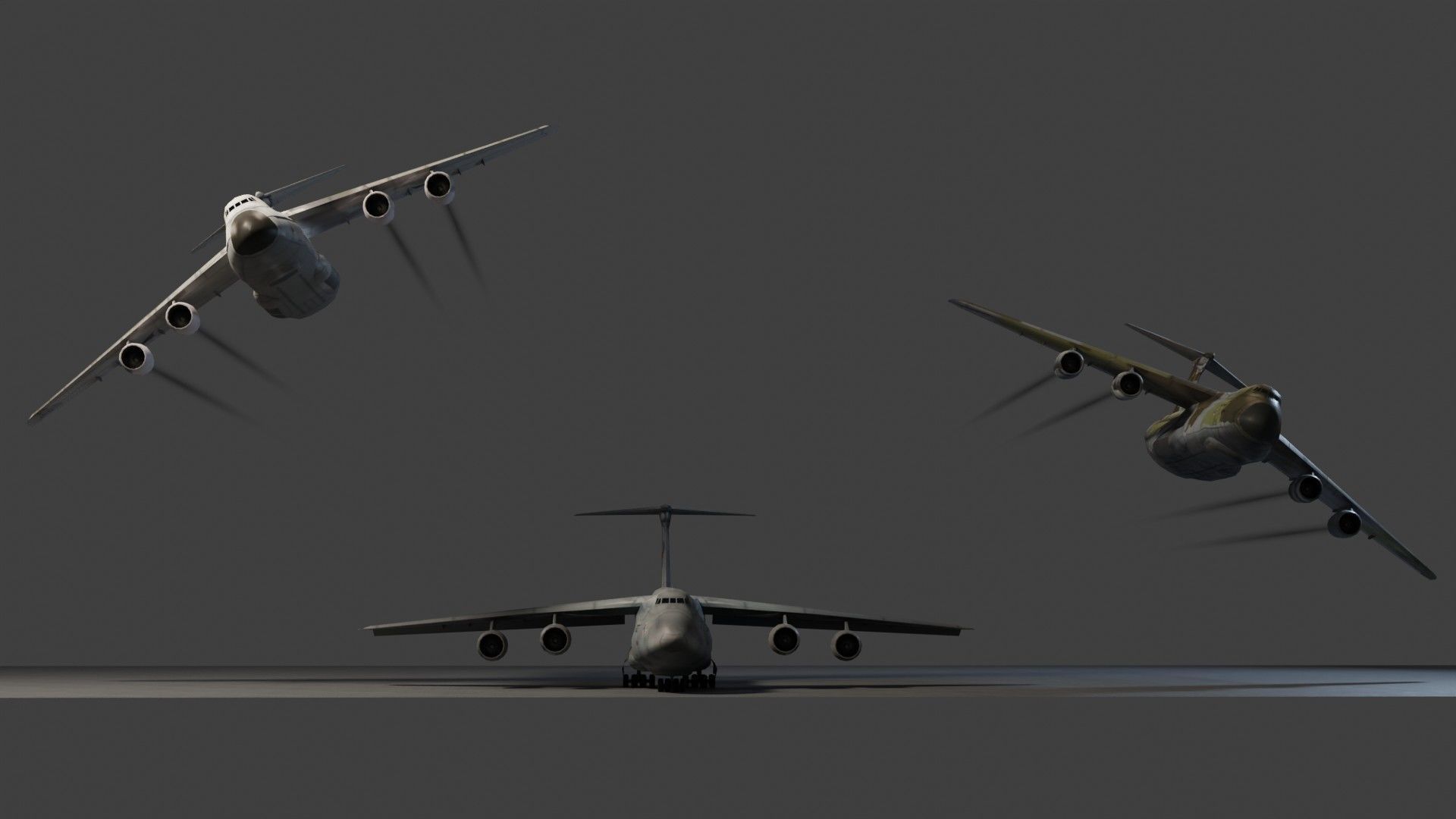 Lockheed C-5 Galaxy Low-poly 3D model_5