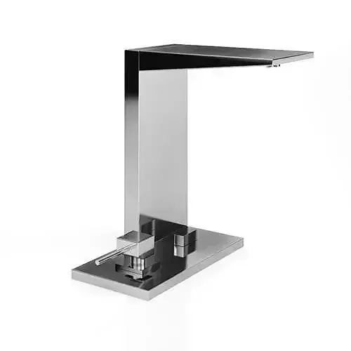 Modern Silver Metal Sink Faucet