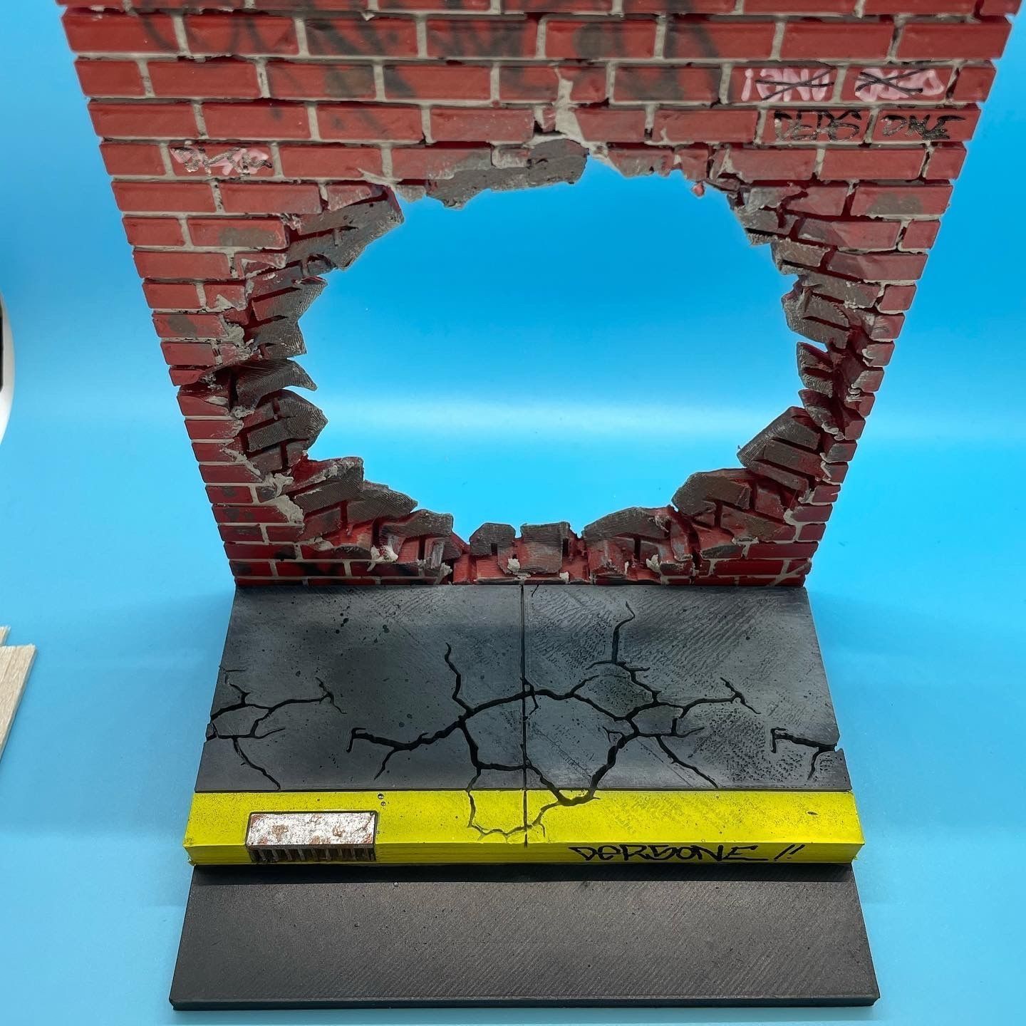 1 12 Scale Smashed Wall Diorama STL File 3D print model_3