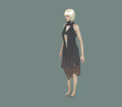 GIRL digital actor   3D model_0