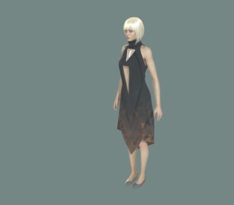 GIRL digital actor   3D model_0