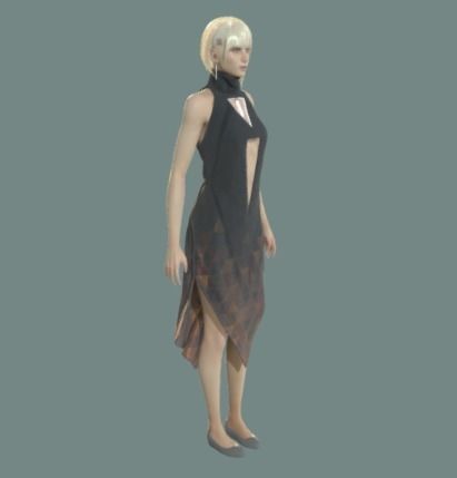 GIRL digital actor   3D model_2