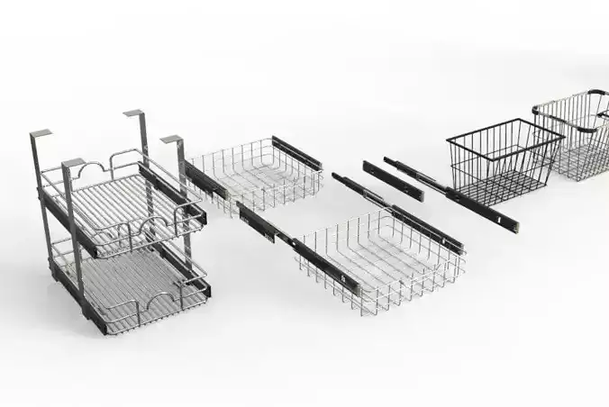 laundry clothes basket storage 3d model