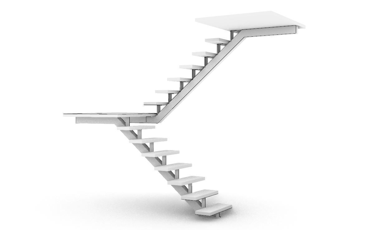 Stairs 3D Model staircase 3D model_2