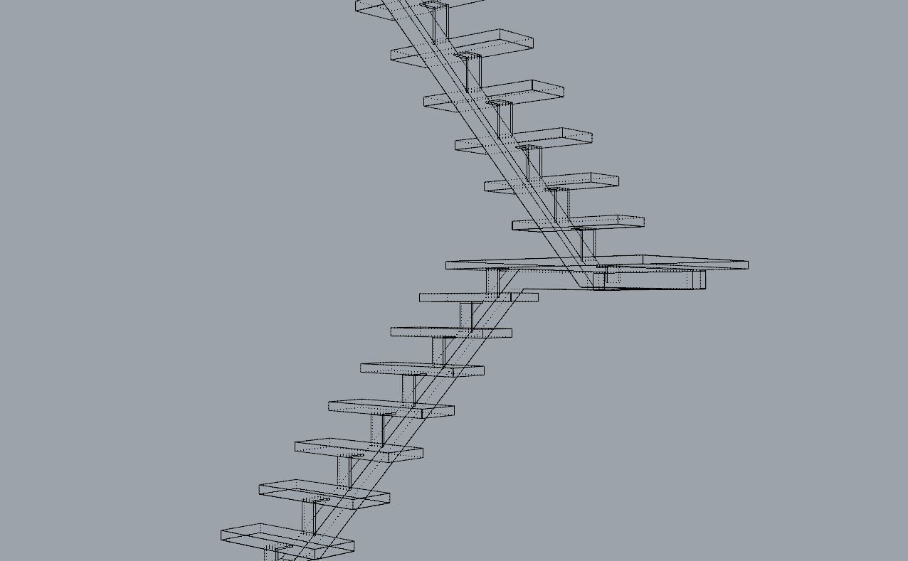 Stairs 3D Model staircase 3D model_4