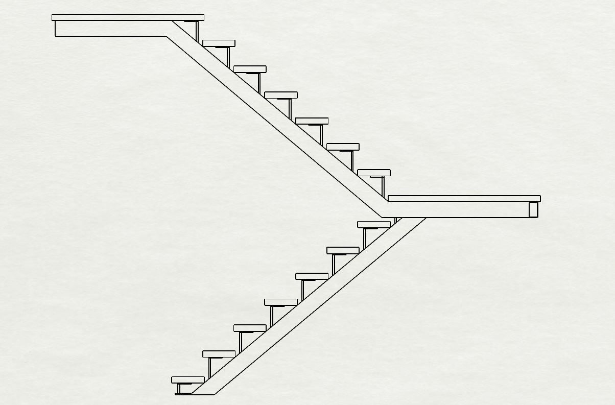Stairs 3D Model staircase 3D model_3