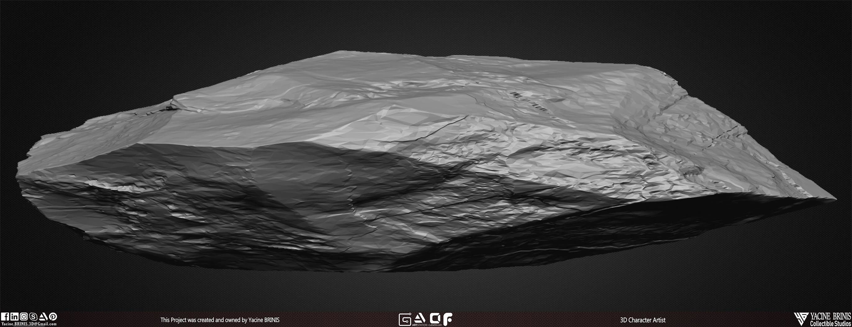 23 Rocks Pack Vol 01 Low-poly 3D model_24