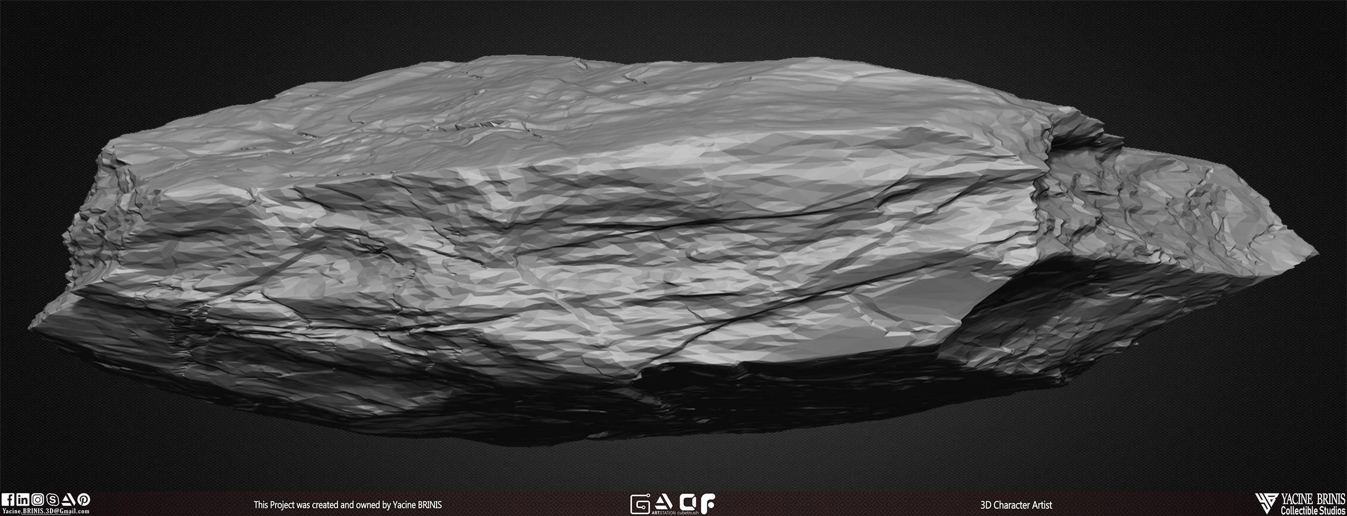 23 Rocks Pack Vol 01 Low-poly 3D model_13