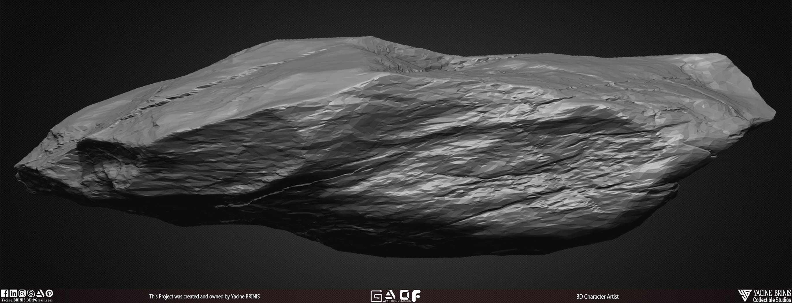 23 Rocks Pack Vol 01 Low-poly 3D model_23