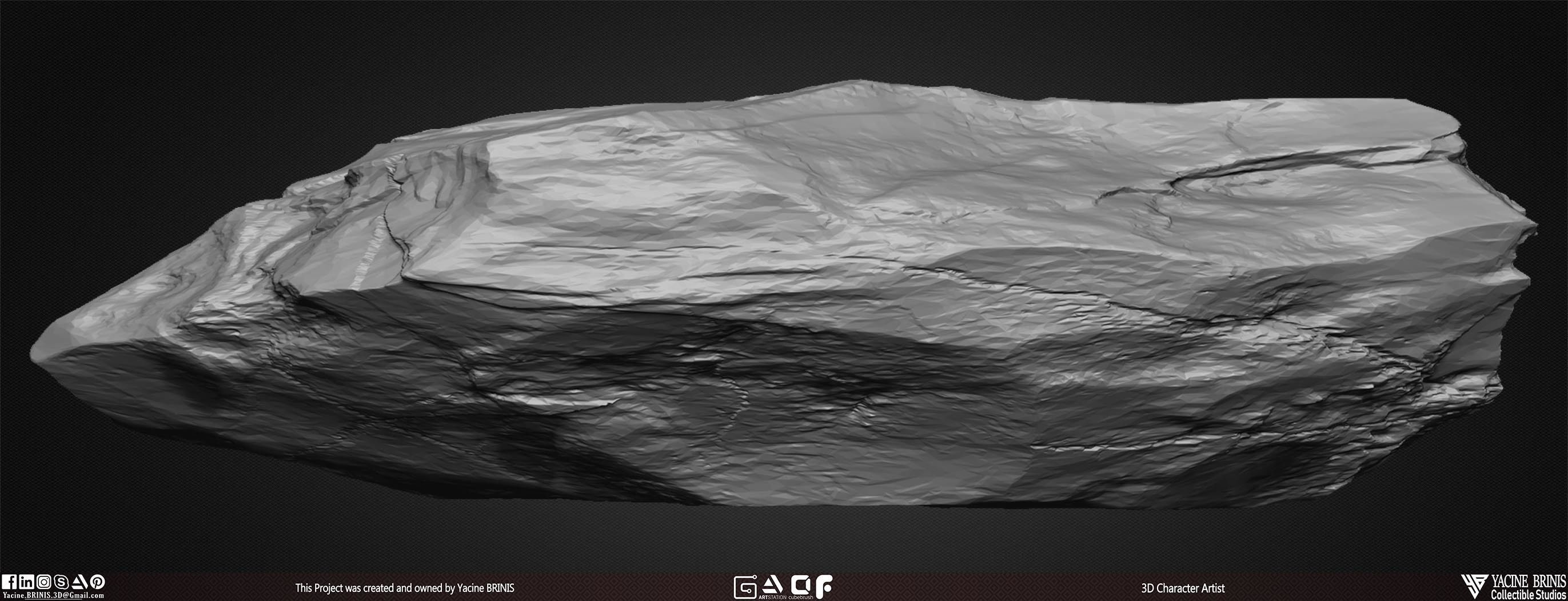 23 Rocks Pack Vol 01 Low-poly 3D model_15