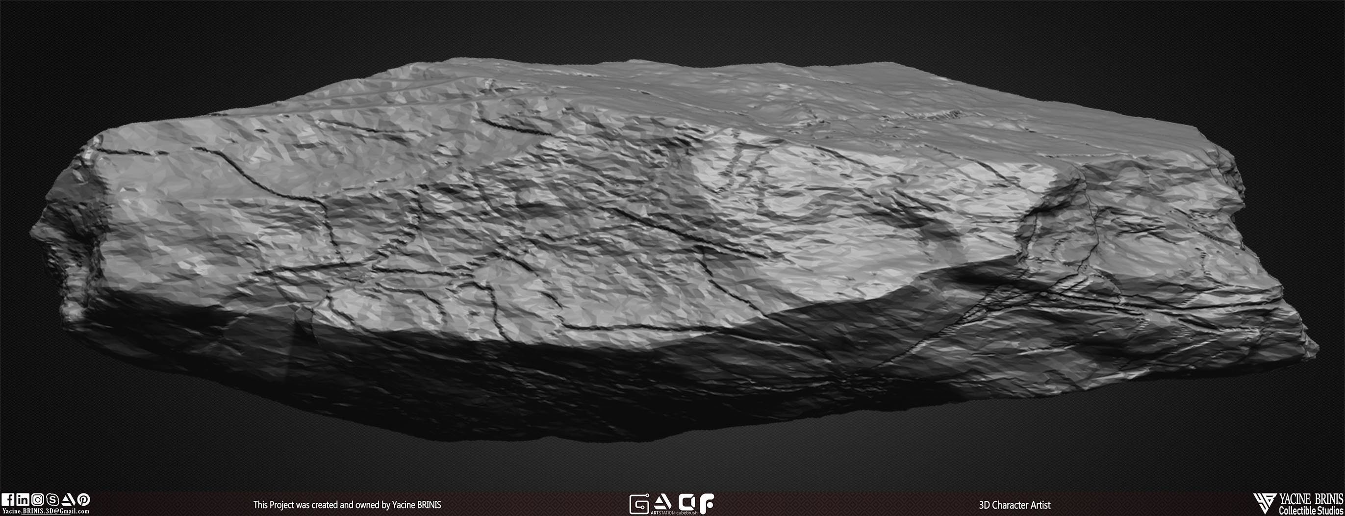 23 Rocks Pack Vol 01 Low-poly 3D model_14