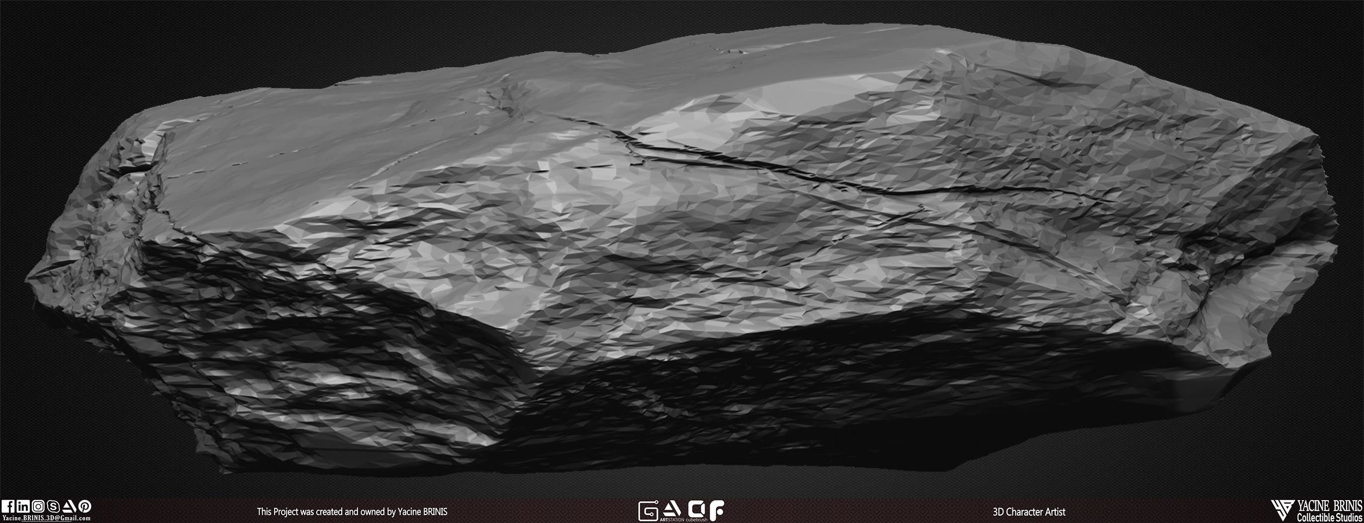 23 Rocks Pack Vol 01 Low-poly 3D model_8