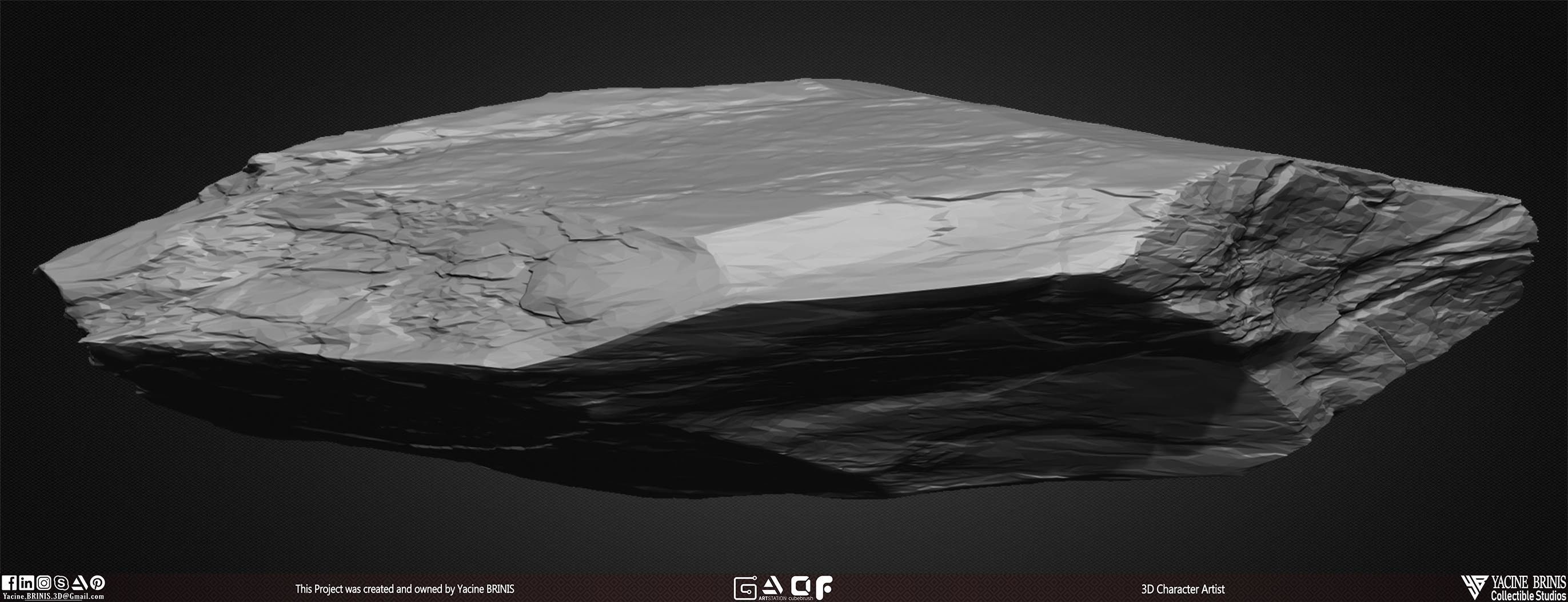 23 Rocks Pack Vol 01 Low-poly 3D model_19