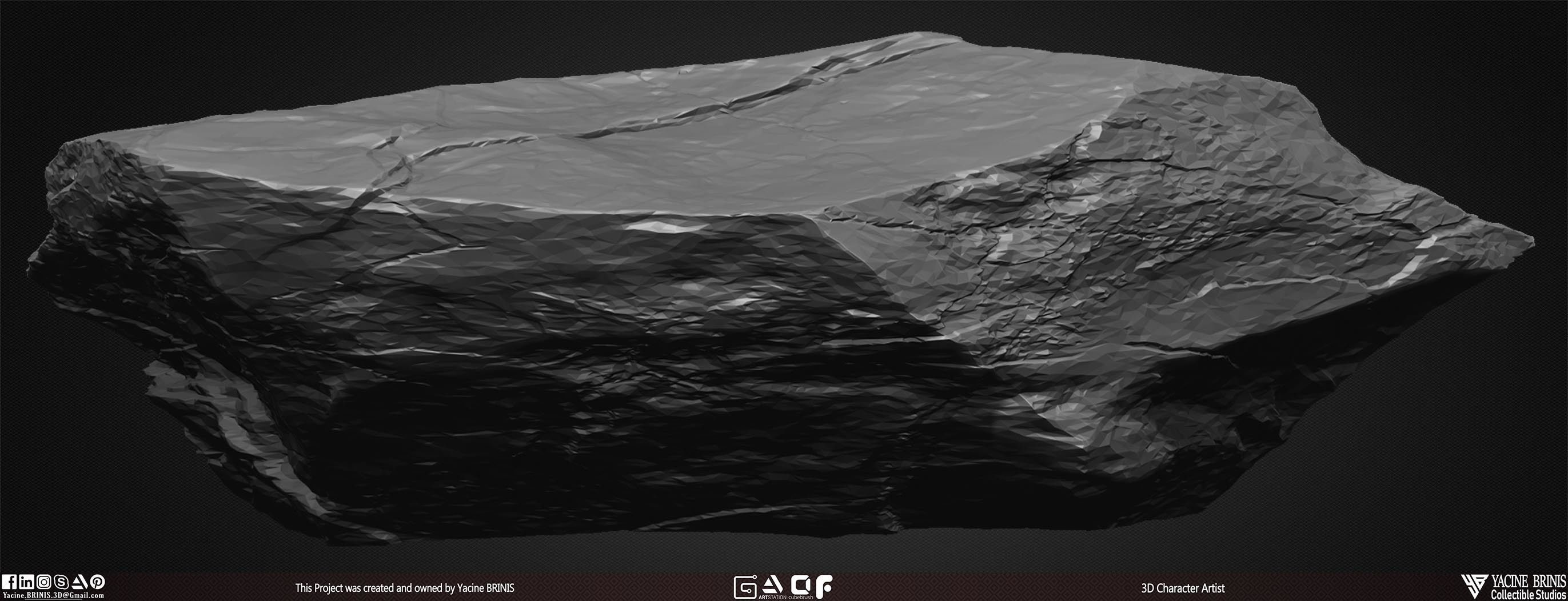 23 Rocks Pack Vol 01 Low-poly 3D model_18