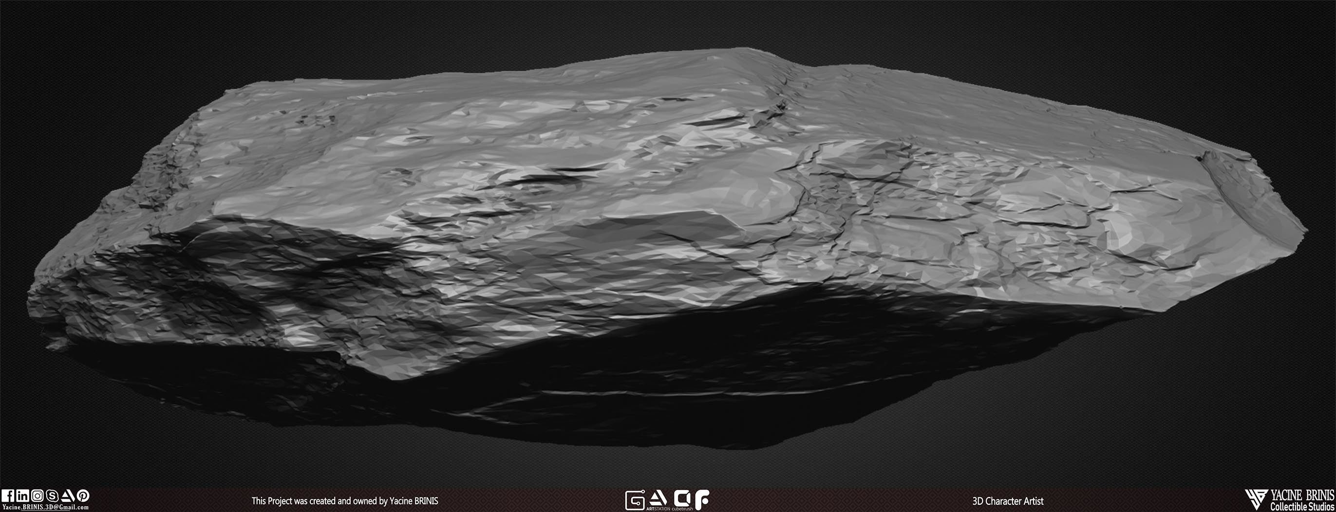 23 Rocks Pack Vol 01 Low-poly 3D model_20