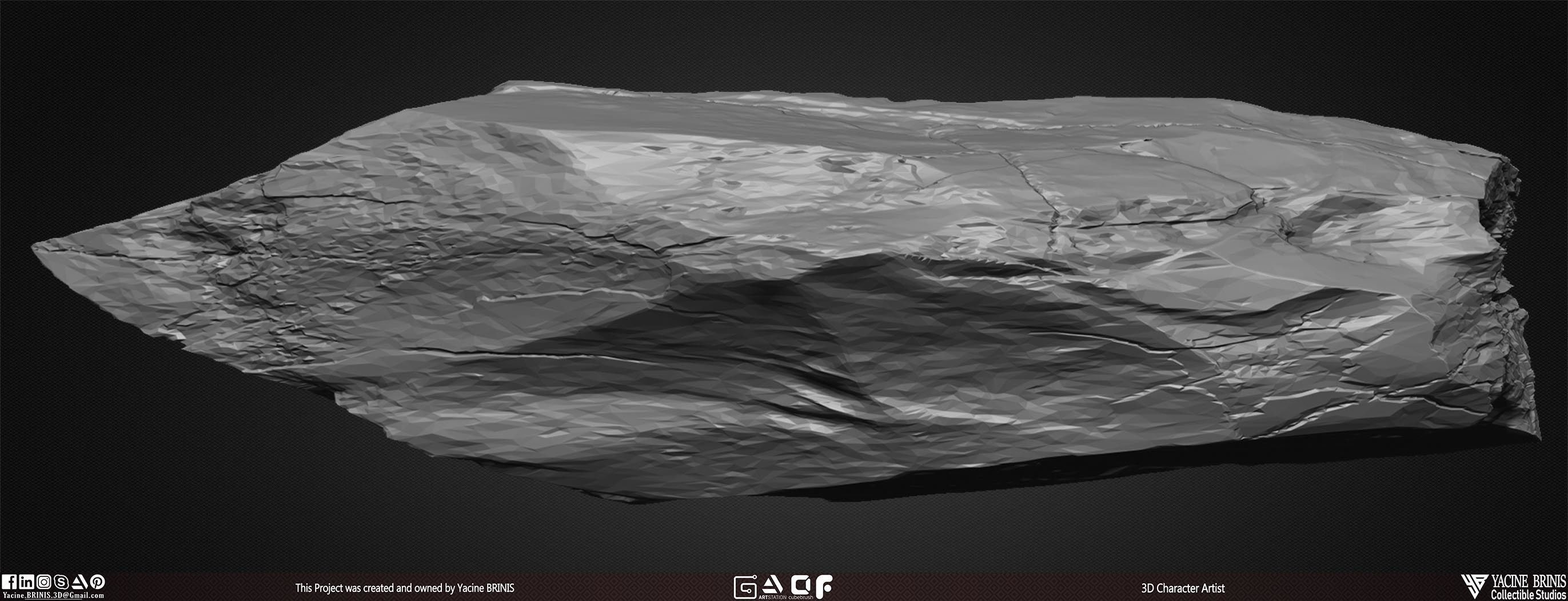 23 Rocks Pack Vol 01 Low-poly 3D model_17