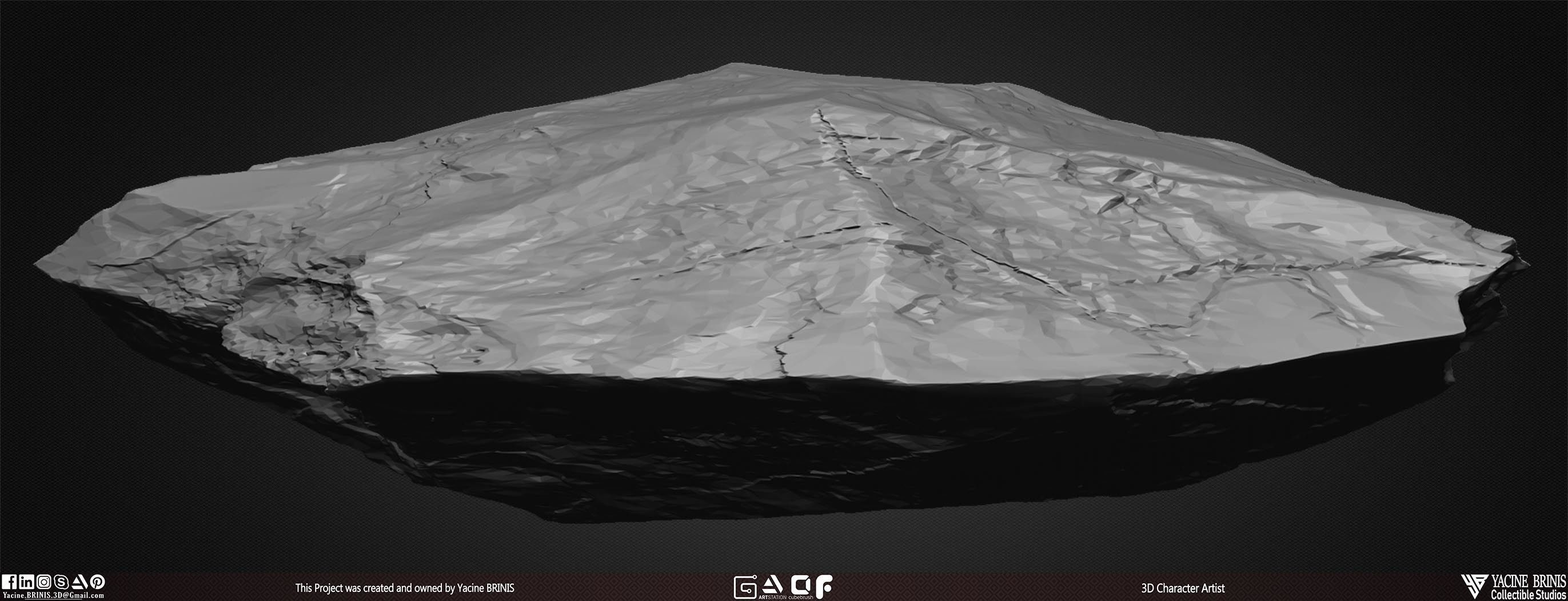 23 Rocks Pack Vol 01 Low-poly 3D model_26