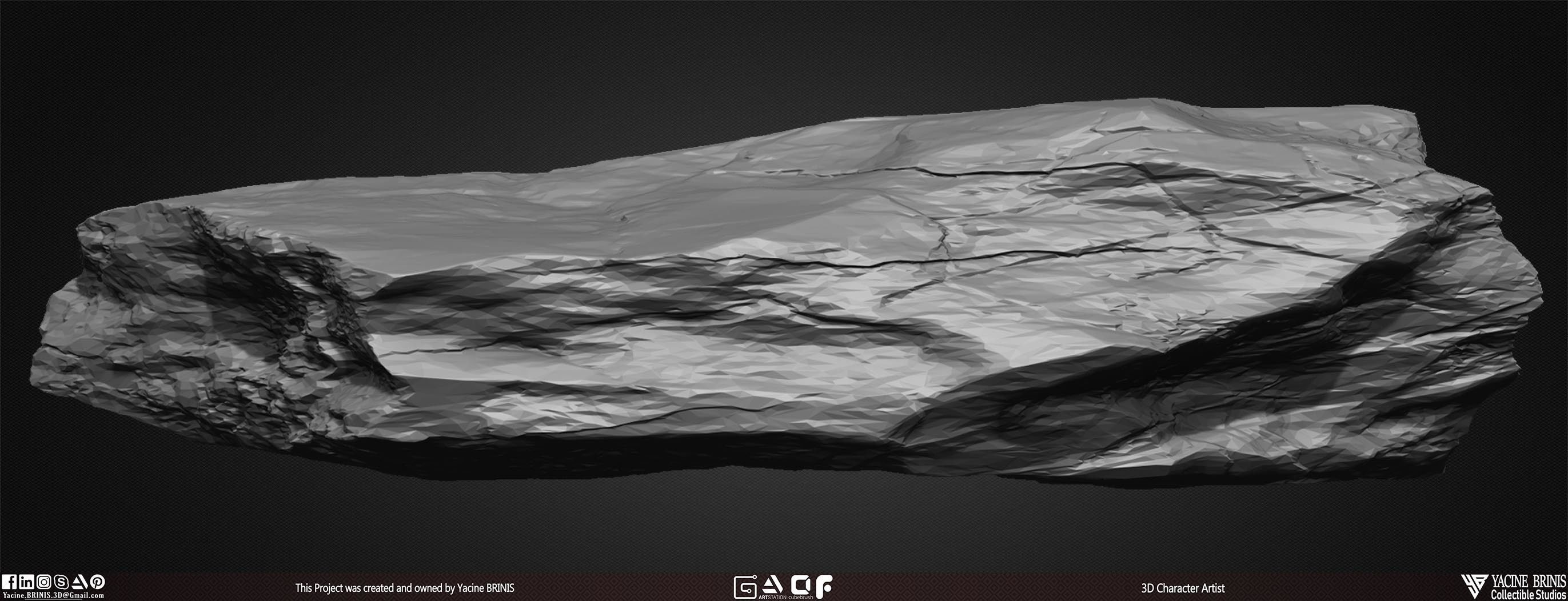 23 Rocks Pack Vol 01 Low-poly 3D model_27