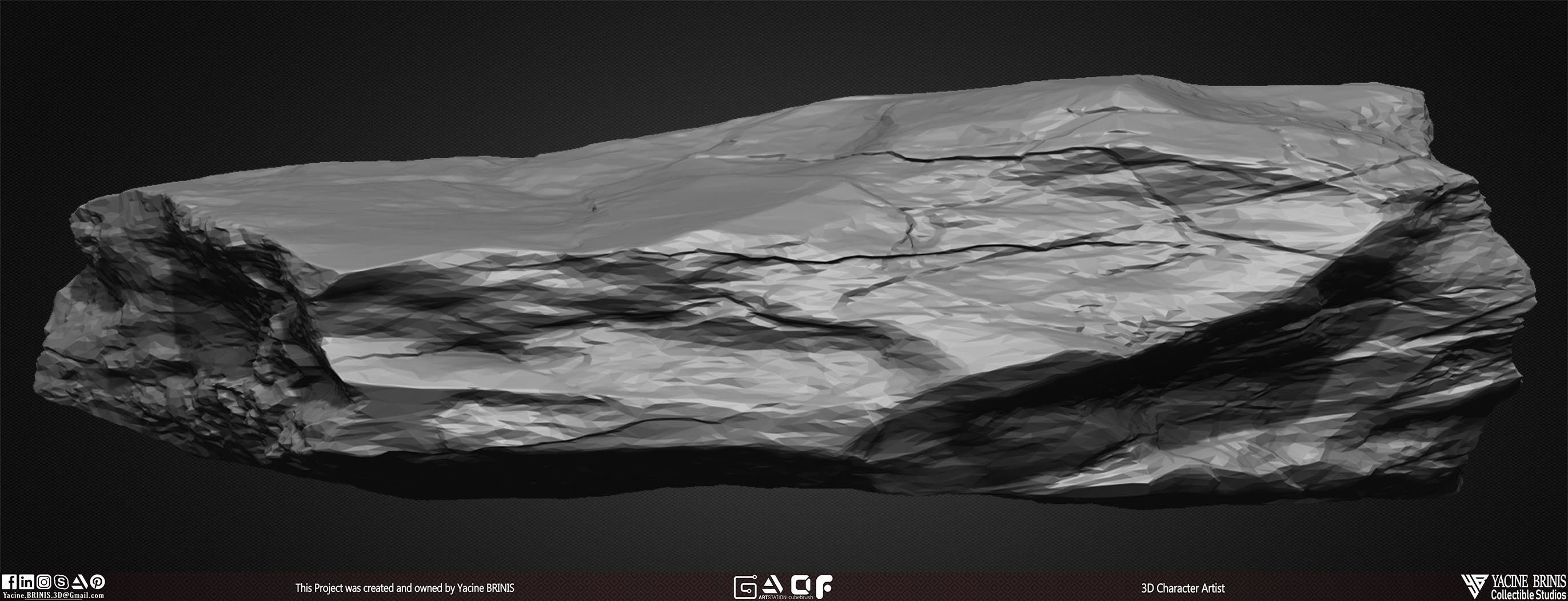 23 Rocks Pack Vol 01 Low-poly 3D model_29