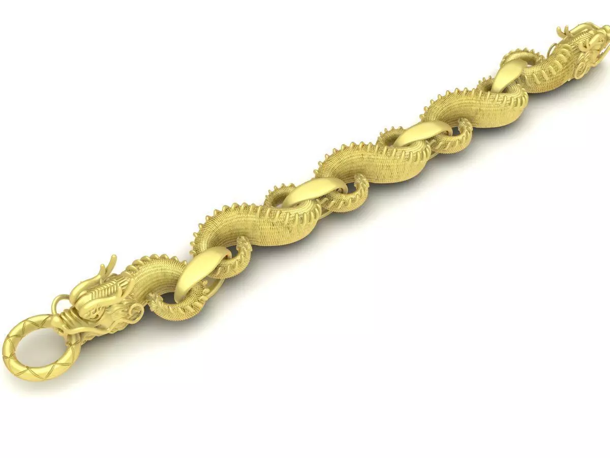 Dragon Bracelet Jewelry 3D Model 3444 3D print model_2