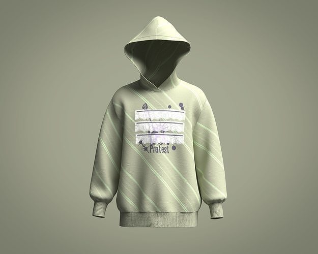 Hoodie-Protest hoodie 3D model