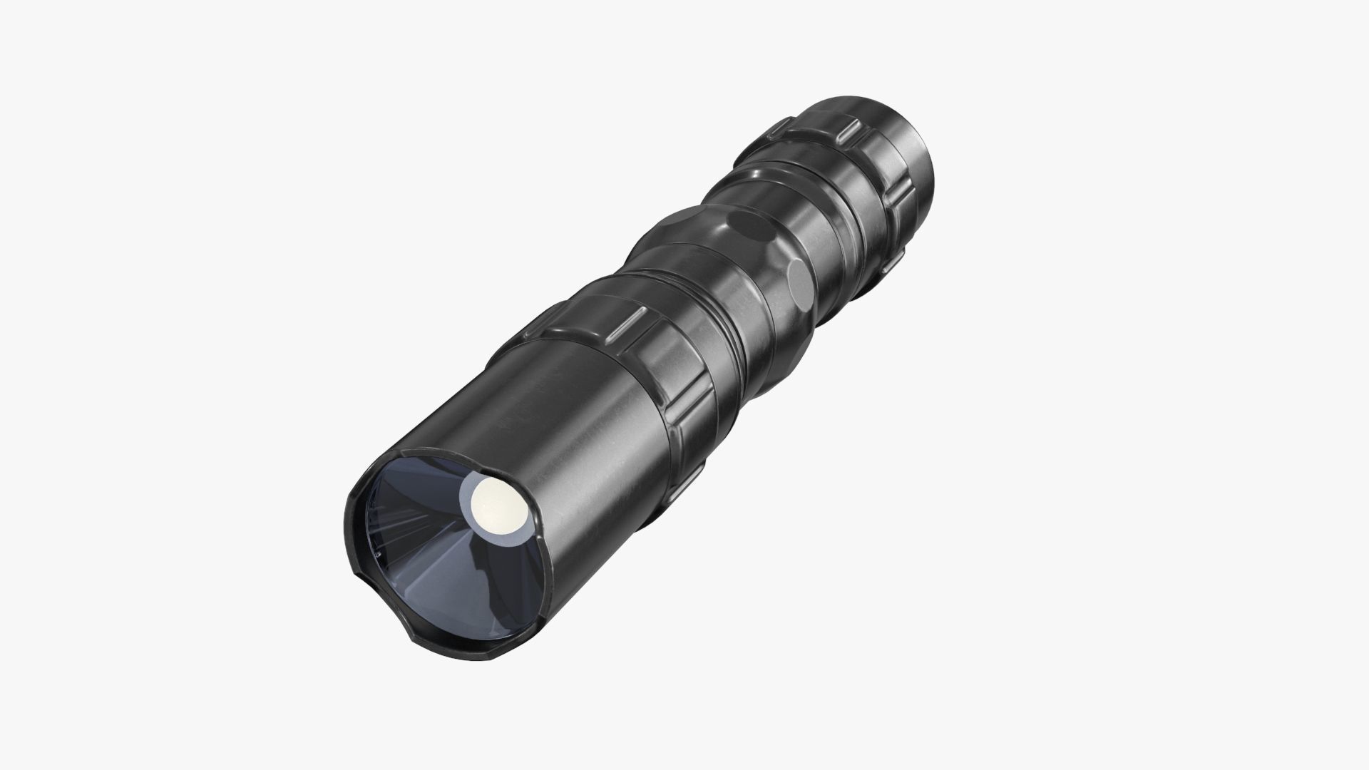 Police Flashlight Low-poly 3D model_7