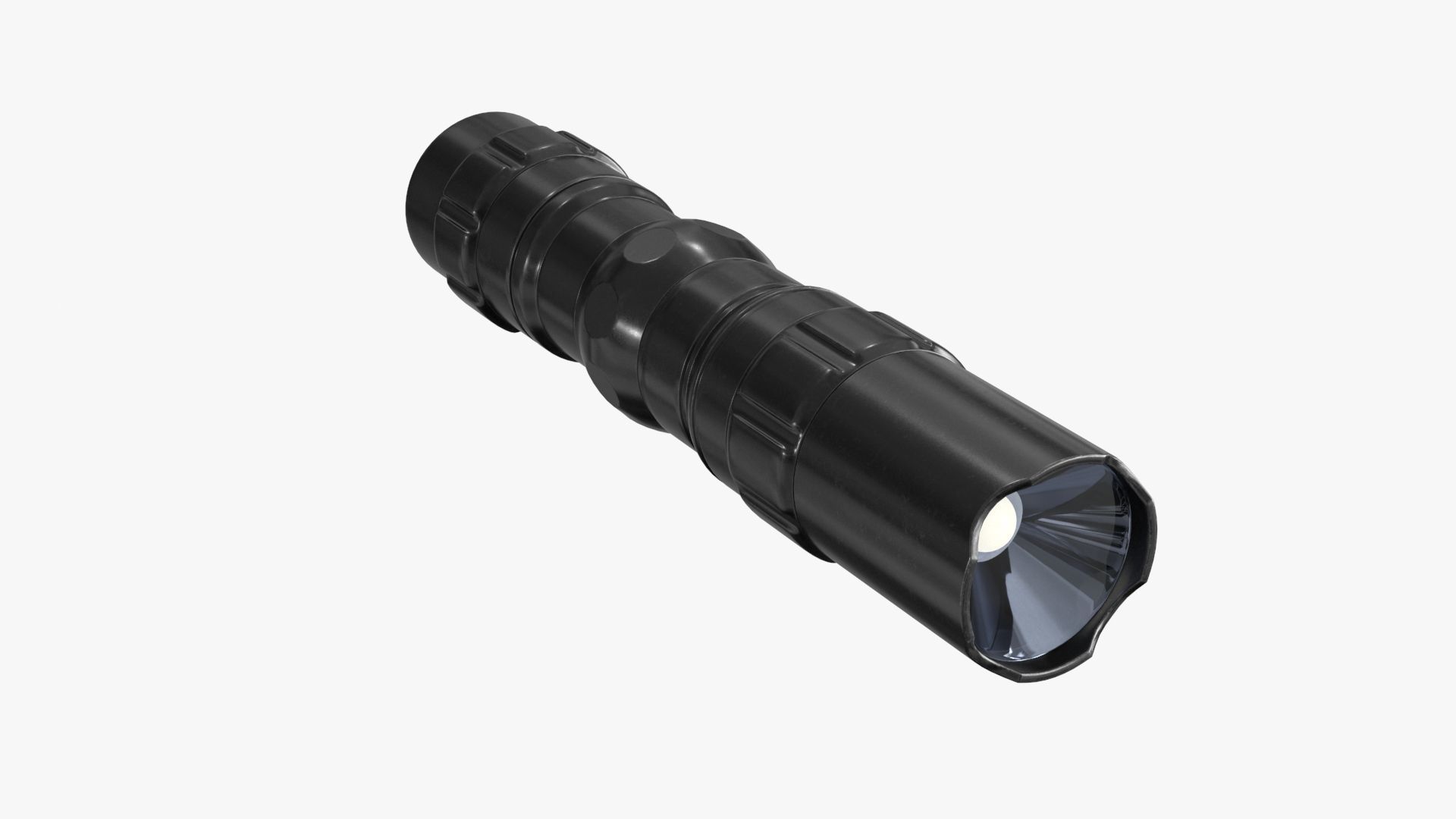 Police Flashlight Low-poly 3D model_6