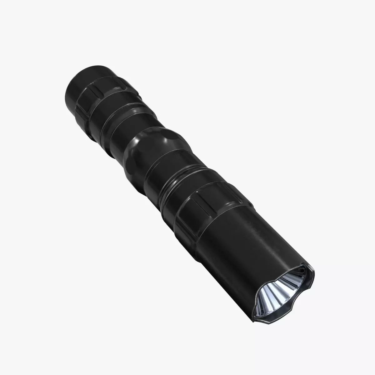 Police Flashlight Low-poly 3D model_0