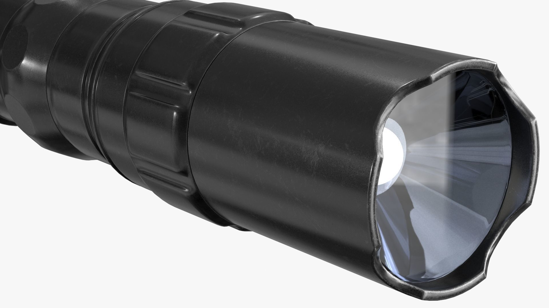 Police Flashlight Low-poly 3D model_3