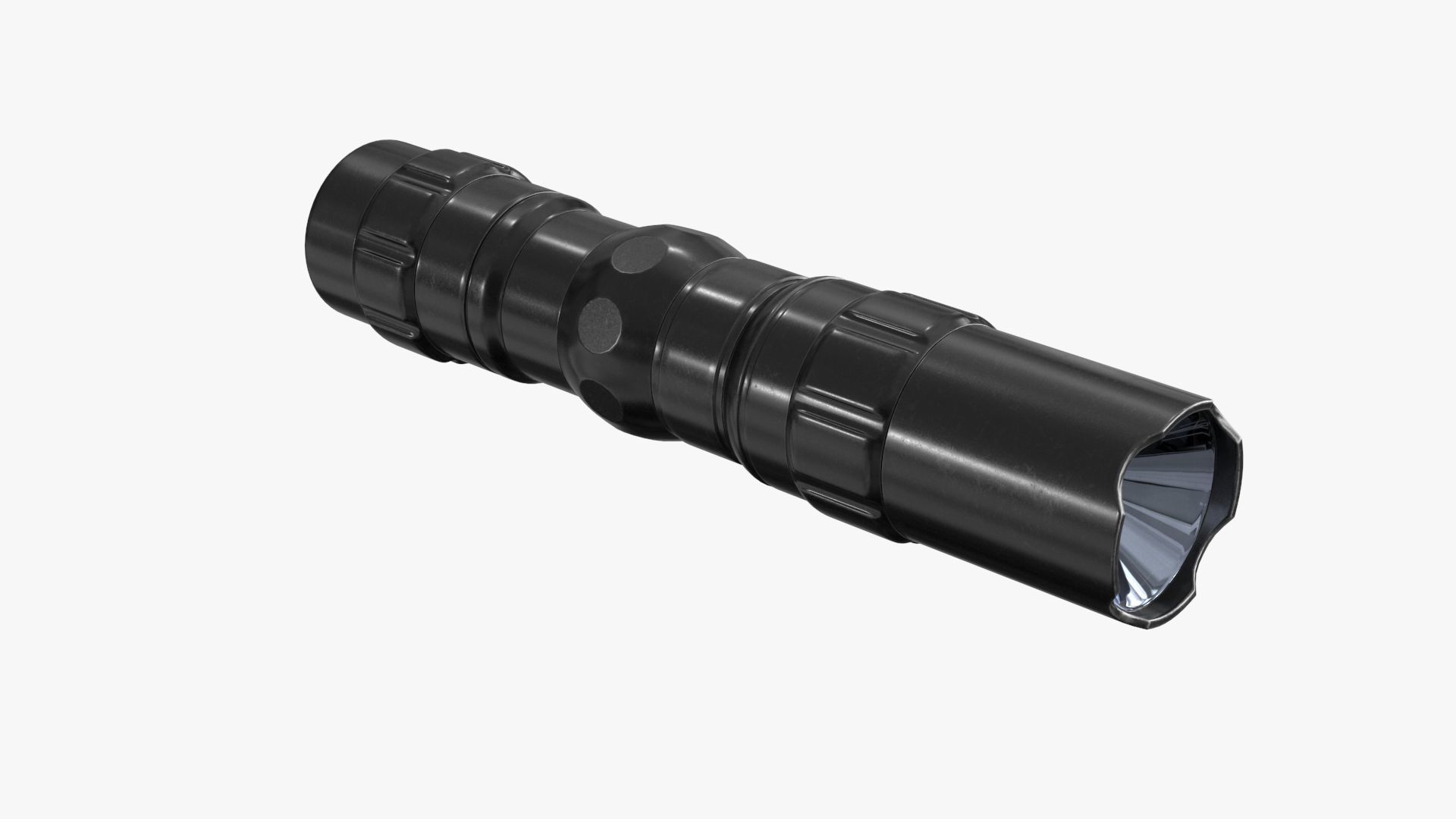 Police Flashlight Low-poly 3D model_2