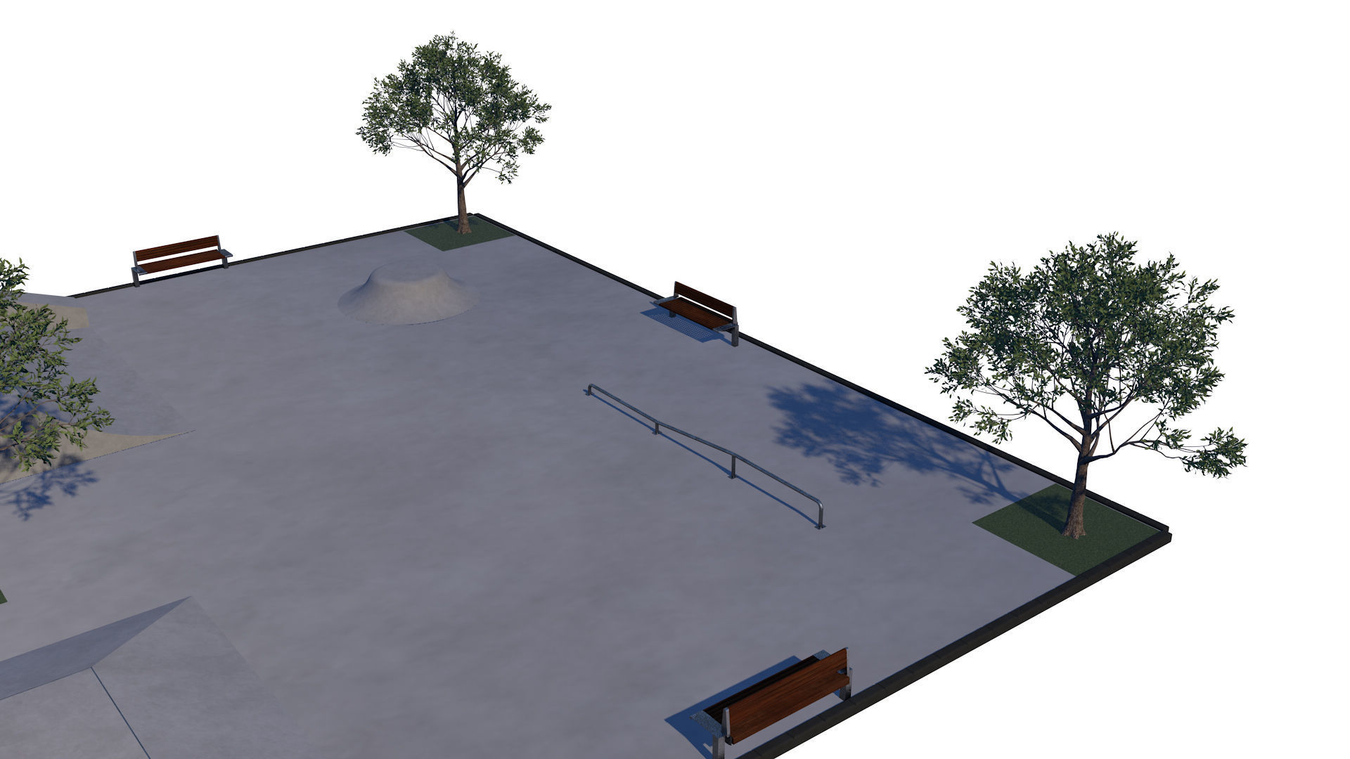 Skate park  3D model_6