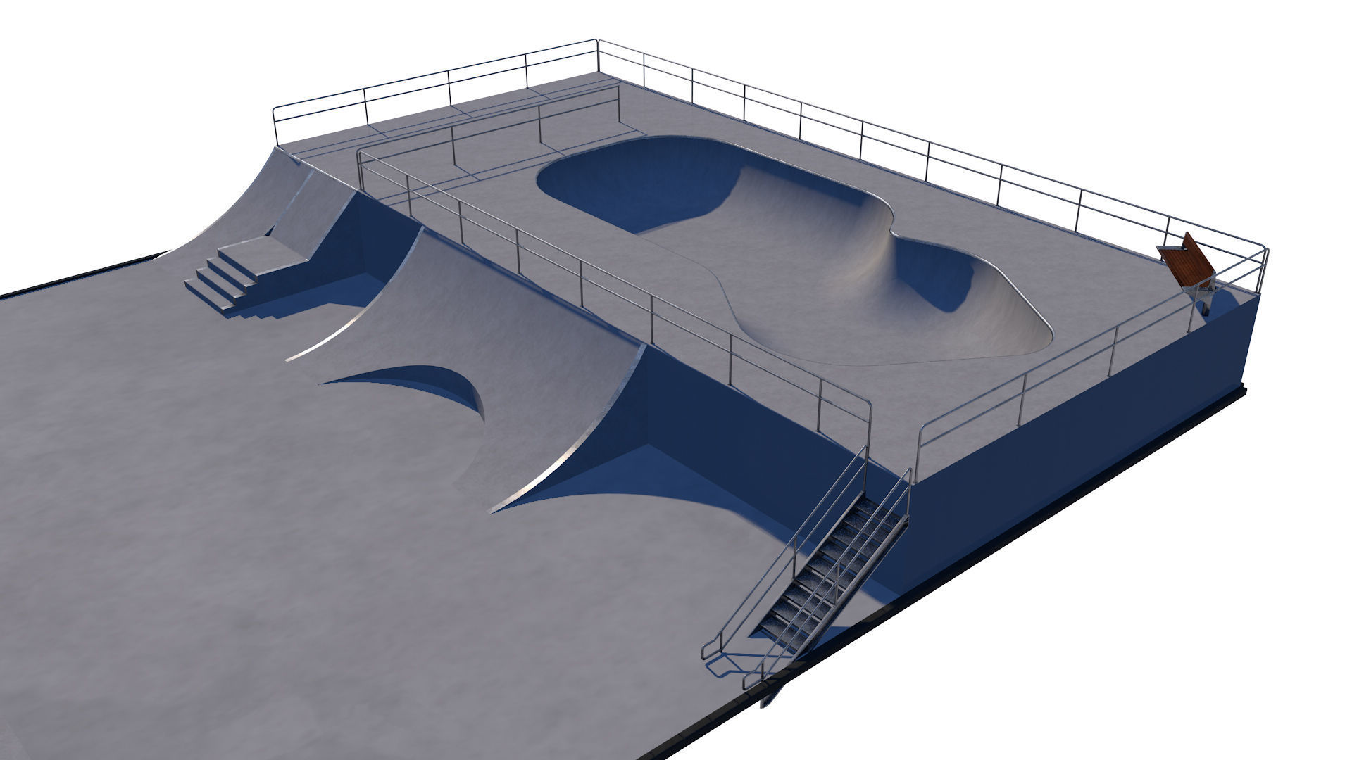 Skate park  3D model_1