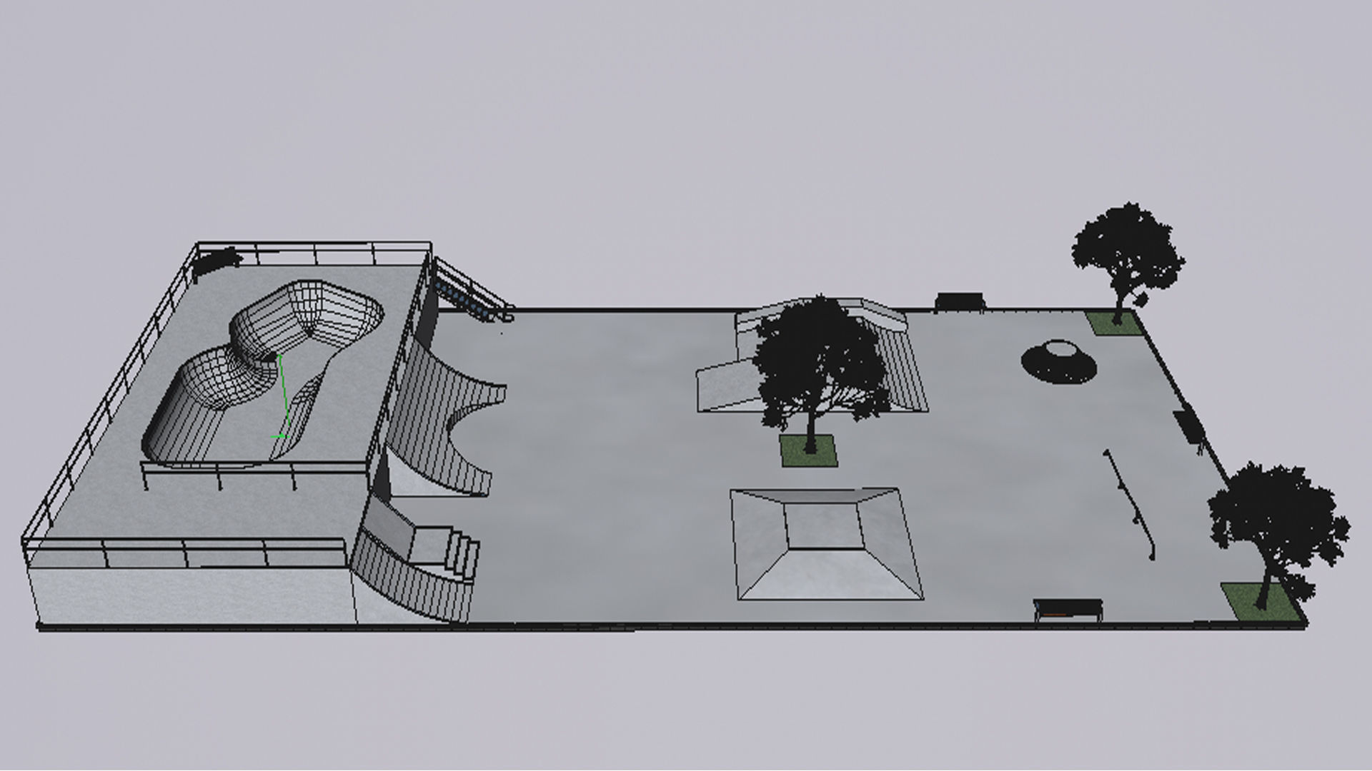 Skate park  3D model_7