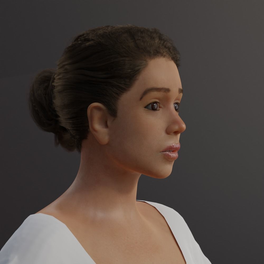 3D character female 3D model_4