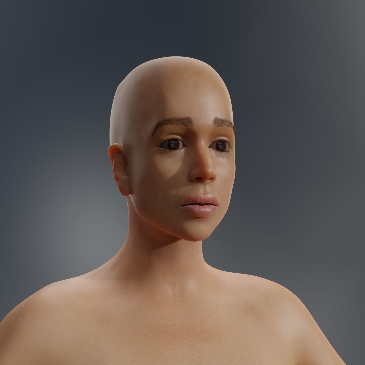 3D character female 3D model_3