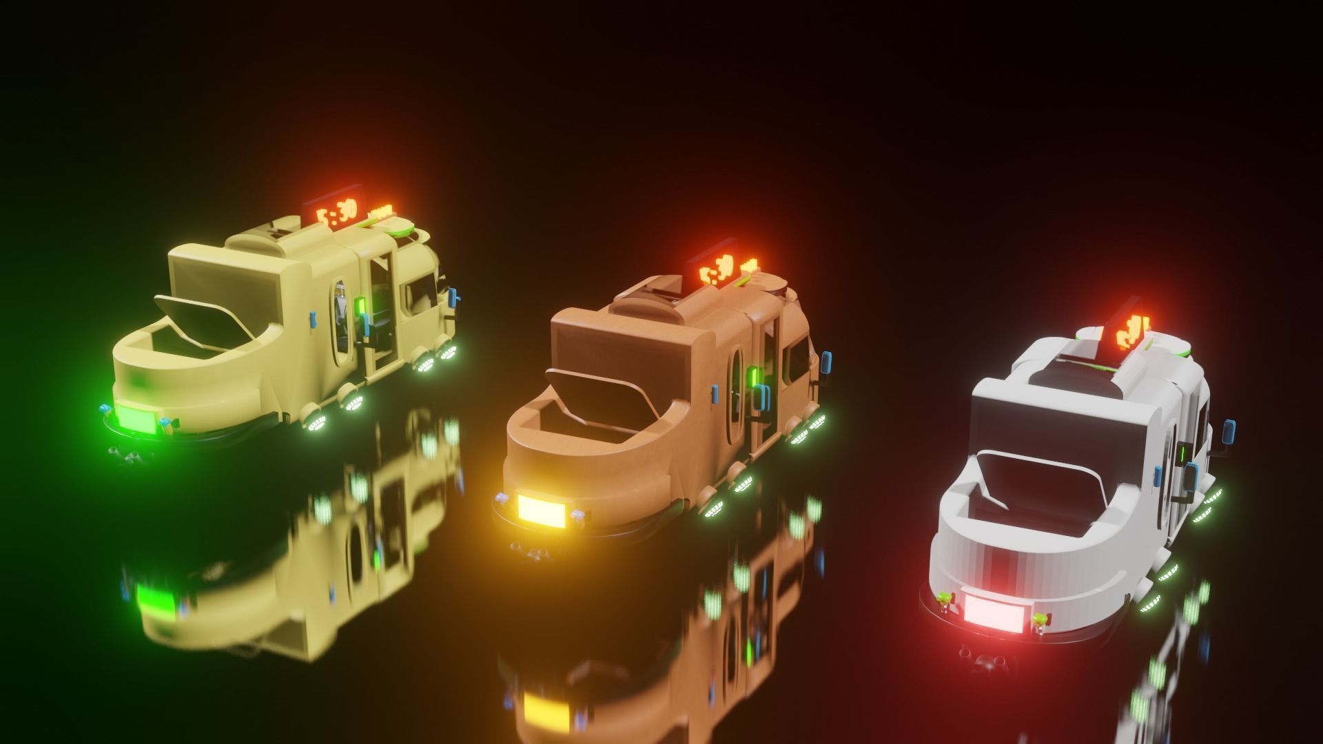 future taxi 2077 3D model_4