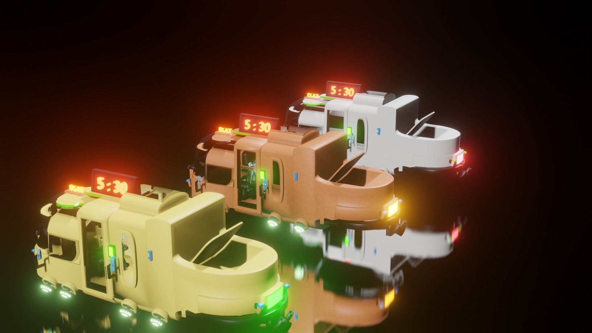 future taxi 2077 3D model_5