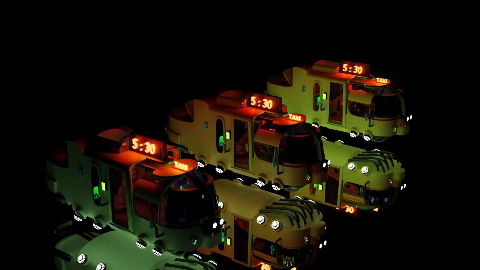 future taxi 2077 3D model_8