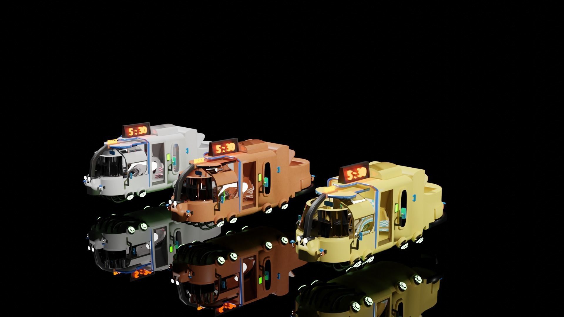 future taxi 2077 3D model_1